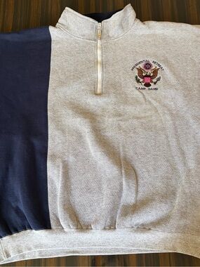 Vintage Men’s BAS Collared Quarter-zip pullover long sleeve Presidential Seal